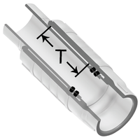 SH118-10 | 1 PVC SHORT REPAIR COUPLING SPIGOTXSOC | (PG:25) Spears