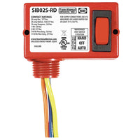 SIB02S-RD | Enclosed Switch 20Amp maintained 3 position center off 3 wire Red Hsg | Functional Devices