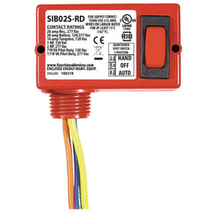 Functional Devices SIB02S-RD Enclosed Switch 20Amp maintained 3 position center off 3 wire Red Hsg  | Blackhawk Supply