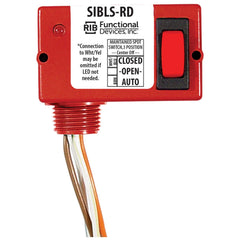 Functional Devices SIBLS-RD Enclosed Switch 30Vac/dc Max maintained 3 position center off W/LED Red Hsg  | Blackhawk Supply