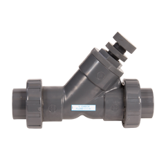 Hayward SLC10050TEU 1/2" PVC Spring-Loaded True Union Y-Check Valve w/EPDM o-ring seal, threaded end connections  | Blackhawk Supply