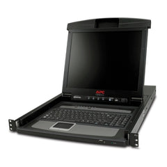 APC AP5808 17 in. Rack LCD Console with Integrated 8 Port Analog KVM Switch  | Blackhawk Supply