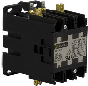 Square D 8910DPA62V14 Definite Purpose Contactor Type DPA, 60A, 2-Poles, 24 VAC 50/60Hz  | Blackhawk Supply