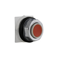 9001KR3R | Harmony 9001K Pushbutton, Red, Flush, Round, 30mm, Spring Return | Square D by Schneider Electric