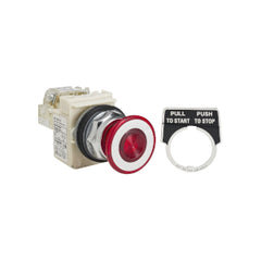 Square D 9001KR9P35LRRH13 Harmony 9001K Pushbutton Pilot Light, Red, 30mm, 24 - 28 V AC/DC  | Blackhawk Supply