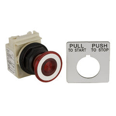 Square D 9001SKR9P1R Harmony 9001SK Pushbutton, 30mm, Without Contact Block, IP66  | Blackhawk Supply