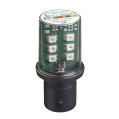 Square D DL1BDG3 Harmony Protected LED Bulb, Green, BA 15D, 120V AC  | Blackhawk Supply