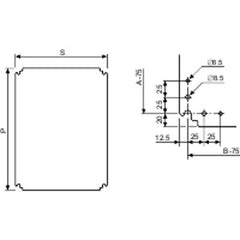 Square D NSYMPP75 Insulating Mounting Plate for Enclosure H700xW500mm Made of Polyester  | Blackhawk Supply