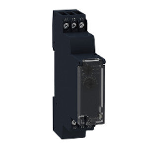 Square D RE17RCMU Zelio Time Off-Delay Relay, 8A, 12-240V AC 50/60Hz, 24V DC, 1s-100h  | Blackhawk Supply