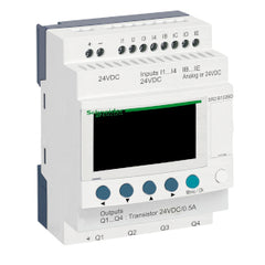 Square D SR2B122BD Compact smart relay Zelio Logic, 12 I/O, 24 V DC, clock, display  | Blackhawk Supply