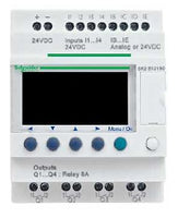 SR2B121B | Zelio Logic Compact Smart Relay, 12 I O, 24V AC, Clock, Display | Square D by Schneider Electric