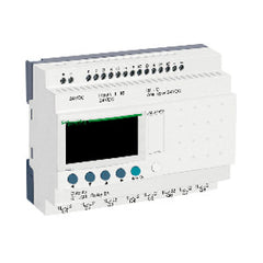 Square D SR2B201B Zelio Logic Compact smart relay Zelio Logic - 20 I O - 24 V AC - clock - display  | Blackhawk Supply