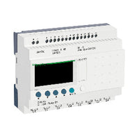 SR2B201FU | Zelio Logic Compact Smart Relay, 20 I O, 100-240V AC, Clock, Display | Square D by Schneider Electric