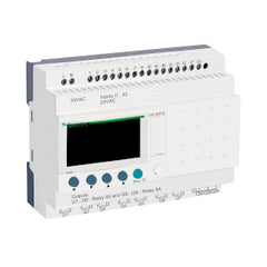 Square D SR3B261B Modular smart relay Zelio Logic - 24 I O - 24 V AC - clock - display  | Blackhawk Supply