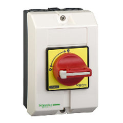 Square D VCF02GE TeSys Vario Enclosed Emergency Stop Switch Disconnector, 10A, 3-Poles, Rotary Handle  | Blackhawk Supply