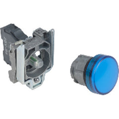 Square D XB4BVB6 Blue Complete Pilot Light 22mm Plain Lens with Integral LED 24V  | Blackhawk Supply