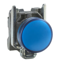 XB4BVG6 | Pilot light, metal, blue, Dia 22, plain lens with integral LED, 110…120 VAC | Square D by Schneider Electric