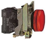 XB4BVM4 | Red Complete Pilot Light 22mm plain lens with integral LED 230-240V | Square D by Schneider Electric
