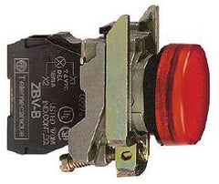 Square D XB4BVM4 Red Complete Pilot Light 22mm plain lens with integral LED 230-240V  | Blackhawk Supply