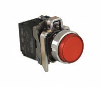 XB4BW14B5 | Red projecting complete illum pushbutton Dia 22 spring return 1NO+1NC 24V | Square D by Schneider Electric