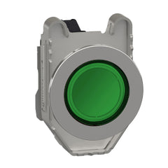 Square D XB4FVB3 Pilot light flush mounted, metal, green,  Dia 30, plain lens with integral LED, 24 V AC/DC  | Blackhawk Supply