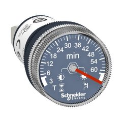 Square D XB5DTB25 Panel mounted timer monofunction, plastic, Dia 22, time delay 3...60 min, 24 V DC  | Blackhawk Supply