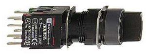 Square D XB6AD225B Black complete selector switch 16mm 2-position stay put 1NO+1NC  | Blackhawk Supply