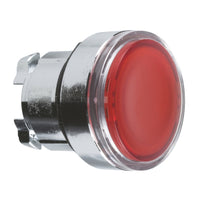 ZB4BA48 | Red flush illuminated pushbutton head Dia 22 spring return for integral LED Pack of 5 | Square D by Schneider Electric