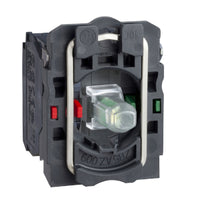 ZB5AW0B15 | White light block with body/fixing collar with integral LED 24V 1NO+1NC | Square D by Schneider Electric