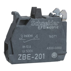 Square D ZBE201 Single contact block for head  Dia 22 1NO early make screw clamp terminal Pack of 5 | Blackhawk Supply