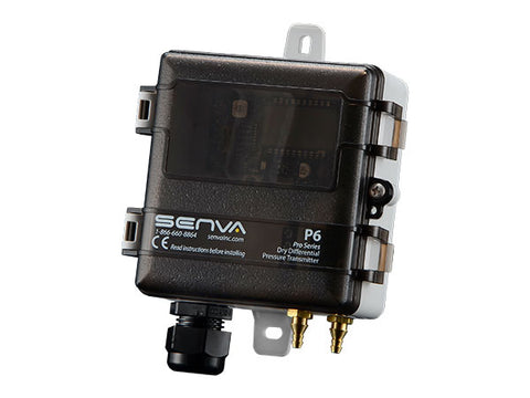 Senva Sensors P6-0500-1LX DRY DIFF. PRESS. 5" ENCLOSED UNIVERSAL W/ LCD, BARBS  | Blackhawk Supply