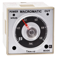 TAA1U | Time Delay Relay | Multi-function | 24-240VDC 100-240VAC | (2) 5 Amp SPDT | 1/16 DIN | Macromatic