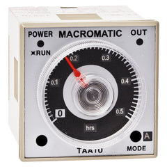 Macromatic TAA1U Time Delay Relay | Multi-function | 24-240VDC 100-240VAC | (2) 5 Amp SPDT | 1/16 DIN  | Blackhawk Supply