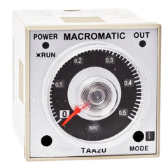 Macromatic TAA2U Time Delay Relay | Multi-function | 24-240VDC 100-240VAC | 5 Amp DPDT | 1/16 DIN  | Blackhawk Supply