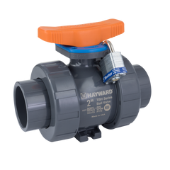 Hayward TBH2600A0FV0000 6" CPVC TBH Series Ball Valve, FLGD Ends, FPM Seals   | Blackhawk Supply