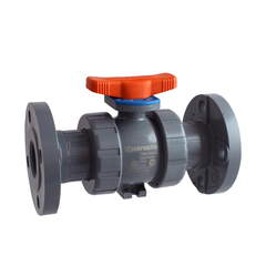 Hayward TBH2050A0FV0000 1/2" CPVC TBH Series Ball Valve, FLGD Ends, FPM Seals  | Blackhawk Supply