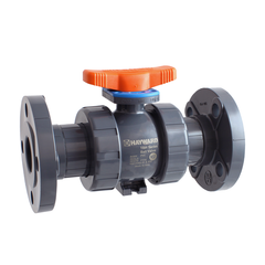 Hayward TBH1075A0FV0000 3/4" PVC TBH Series Ball Valve, FLGD Ends, FPM Seals  | Blackhawk Supply