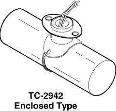 Schneider Electric TC-2942 Strap-on Changeover Thermostat, 75F, With Conduit Adaptor  | Blackhawk Supply