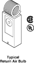 Schneider Electric TC-4266 Two-Position, Dual Stage, Return Air Bulb, 50-90F, With Air Coil  | Blackhawk Supply