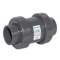 Hayward TC50025T 1/4" PVDF True Union Ball Check Valves w/FPM o-rings; Threaded end connections  | Blackhawk Supply