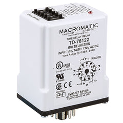 Macromatic TD-78122 Timer | Multi-Function | 120VAC/DC | 10 Amp DPDT output | 0.05 Sec - 999 Hr time range  | Blackhawk Supply