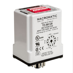 Macromatic TD-88128-T15 ON Delay | 240V AC | 10A DPDT | Multi-range (16): 0.05 seconds - 10;230 hours | Multi-range (16): 0.05 seconds - 10;230 hours | Plug-in | Digital  | Blackhawk Supply