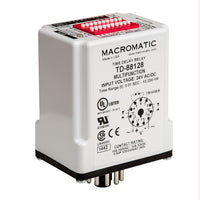 TD-88162-T14 | ON Delay | 240V AC | 10A DPDT | Multi-range (16): 0.05 seconds - 10;230 hours | Multi-range (16): 0.05 seconds - 10;230 hours | Plug-in | Digital | Special Internal Jumper Connection w/ 5-6 Trigger (Pins 2-6) | Macromatic