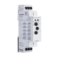 TE-8816U | Timer | Multi-function | 12-125V DC 24-240VAC | 15 amp SPDT | 0.1s - 10 days | DIN Mount | Macromatic
