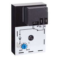 TH46168-16-FJ | Repeat cycle (ON 1st) | 24V AC/DC | 30A SPDT | 3 - 300 seconds | 0.6 - 60 minutes | Encapsulated | Analog | Macromatic