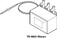 TK-8124 | Thermostat, Proportional, Relay, Averaging Bulb, Reverse Acting, -20 to 240F | Schneider Electric