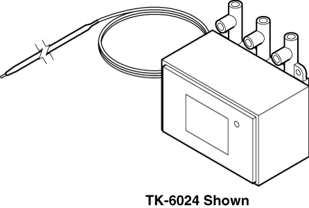 Schneider Electric TK-8124 Thermostat, Proportional, Relay, Averaging Bulb, Reverse Acting, -20 to 240F | Blackhawk Supply