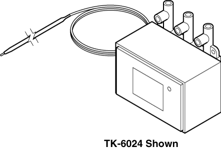 Schneider Electric TK-8124 Thermostat, Proportional, Relay, Averaging Bulb, Reverse Acting, -20 to 240F  | Blackhawk Supply