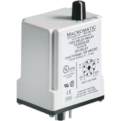 Macromatic TR-50226-10R5 ON Delay | 240V AC | 10A DPDT | 0.1 - 10 seconds | 1.8 - 180 seconds | Plug-in | Analog | 500k  | Blackhawk Supply