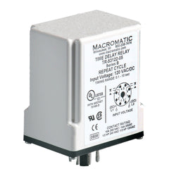 Macromatic TR-53124-F Repeat cycle (OFF 1st) | 240V AC | 10A DPDT | 0.05 - 5 seconds | Fixed (add product to cart to specify time) | Plug-in | Analog  | Blackhawk Supply